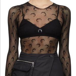 Marine Serre fishnet top